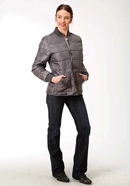 Roper 1473 Quilted Poly (Grey) - Women's Jacket
