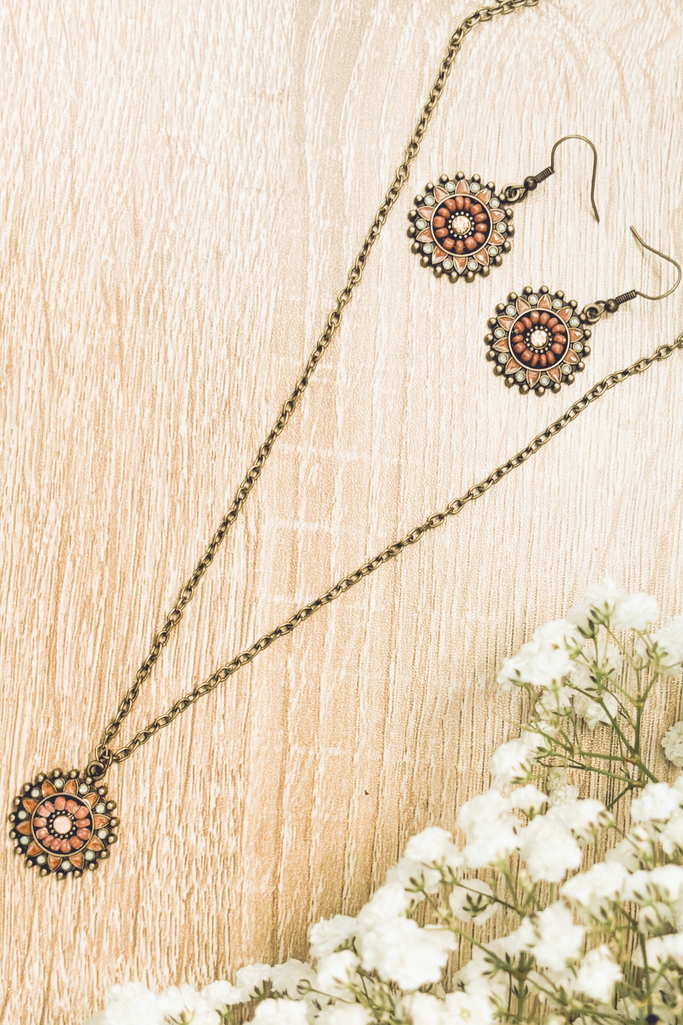 Beautiful Boho Necklace and Earring Set