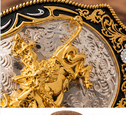 Rodeo Gold Bull Rider Belt Buckle | Branding Iron Western Wear