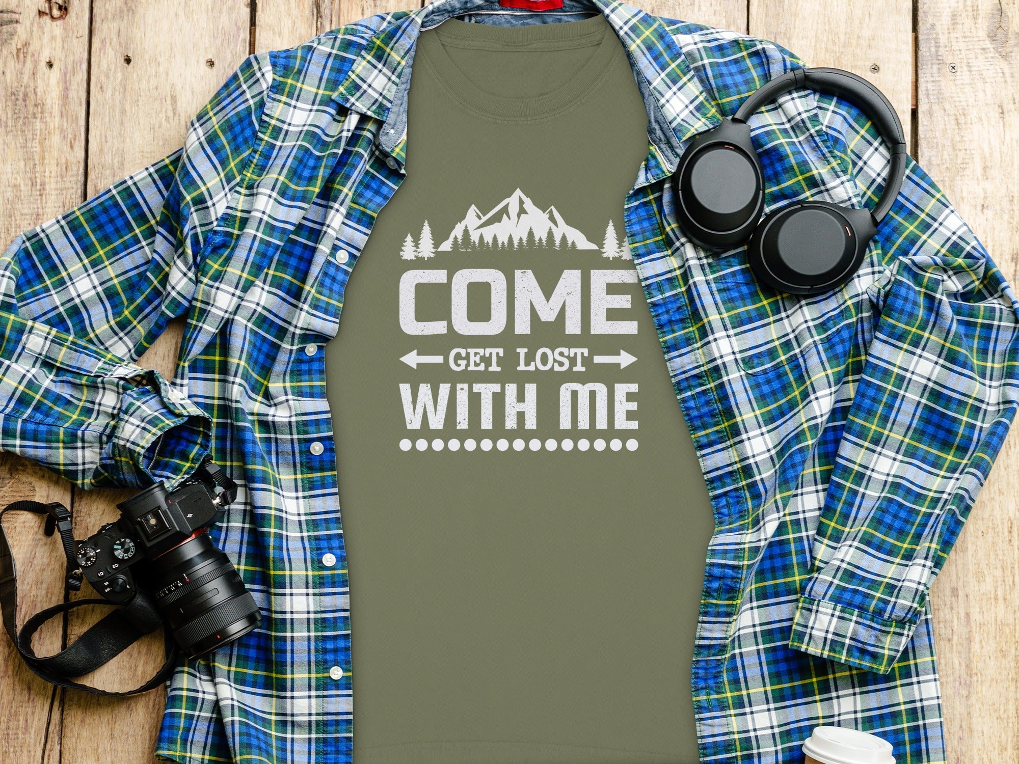 Come Get Lost With Me Outdoorsy Trip Design Long Sleeve T-Shirt