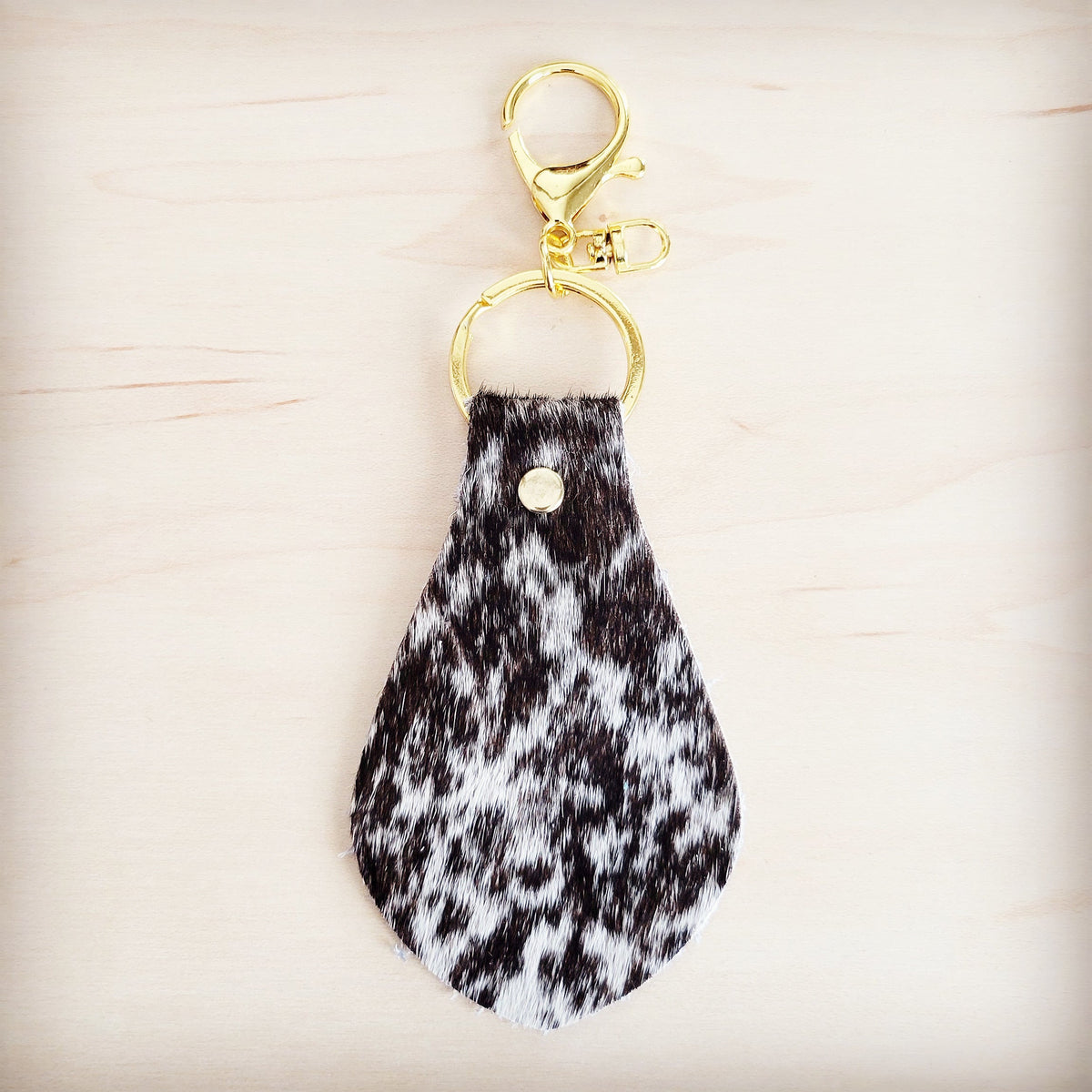 **Leather Keychain-Brindle Cowhide 702m