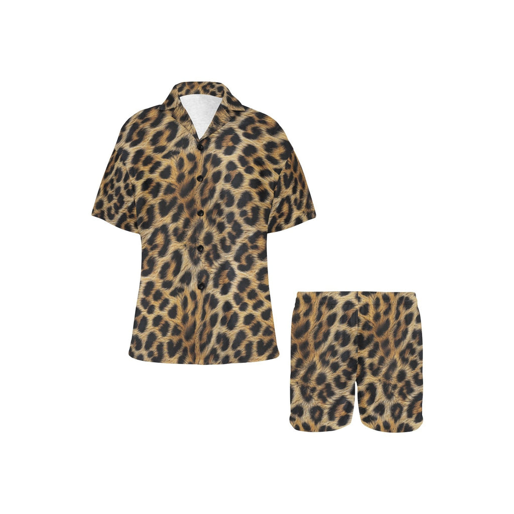 Baha Ranch Retro Pop Western Leopard Cowgirl Pajama Set