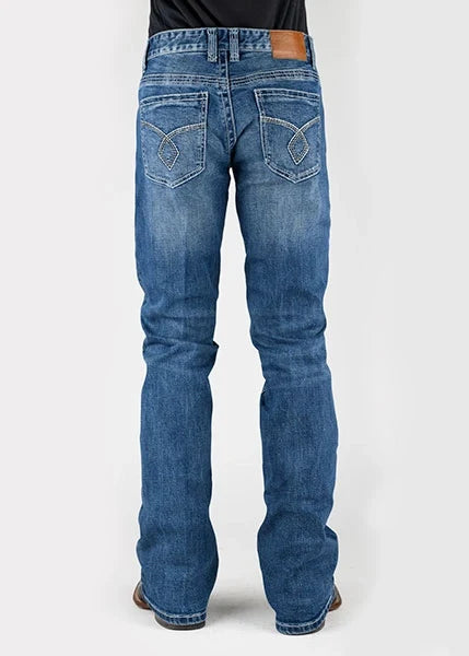 Tin Haul 1661 Jagger Stretch Fit (Medium Wash) - Men's Bootcut Jeans
