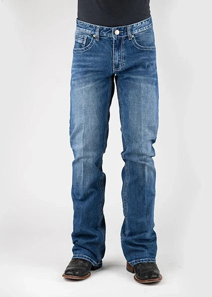 Tin Haul 1661 Jagger Stretch Fit (Medium Wash) - Men's Bootcut Jeans