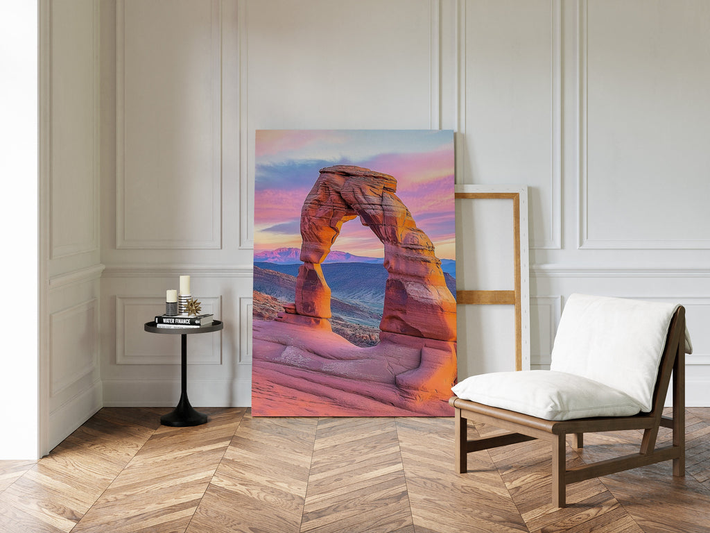 Delicate Arch at Dusk in Painted Sky