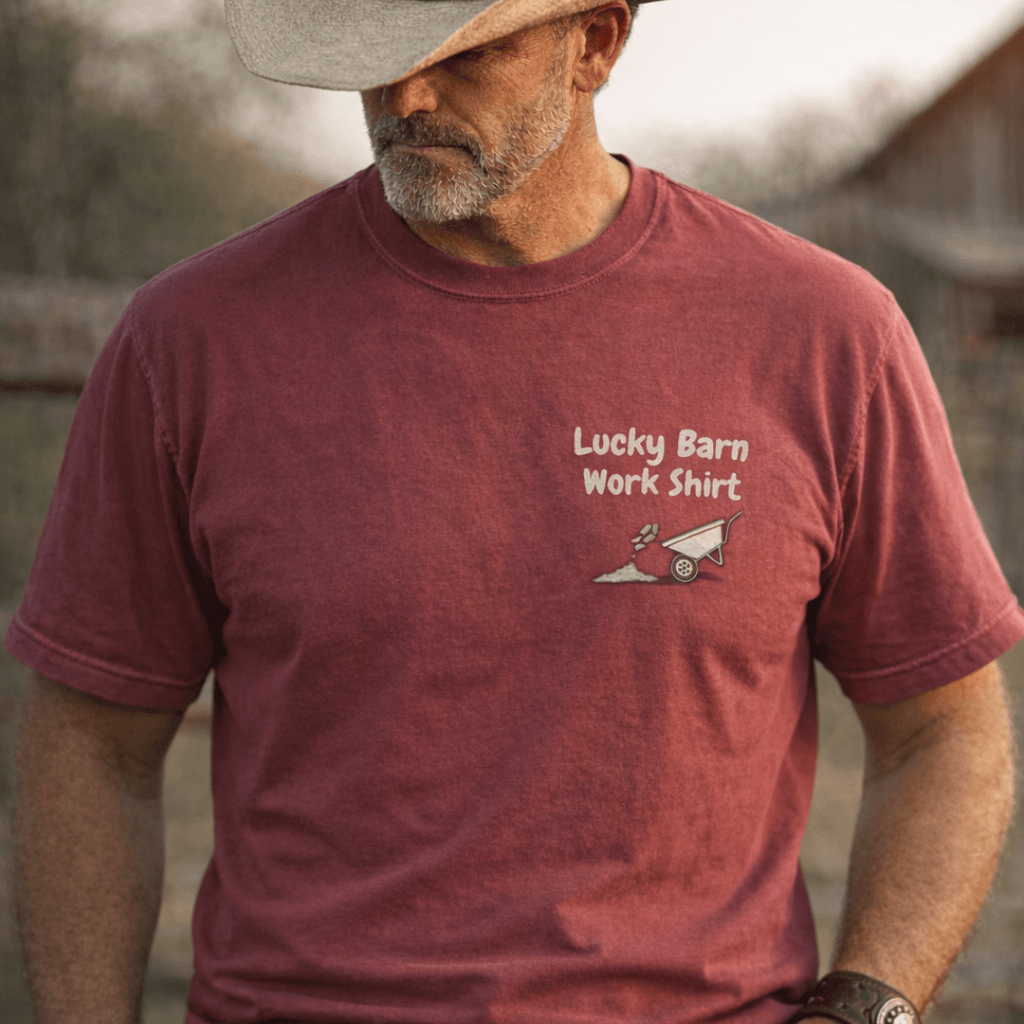 Lucky Barn Work T-shirt, Farm and Rancher Work Tee, Work Shirt