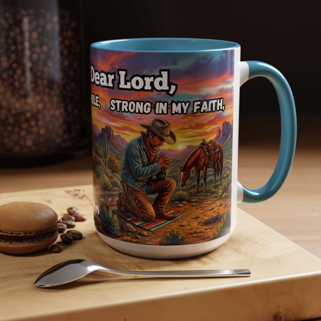 Cowboy Prayer Coffee Mug, Western Mugs, Religious Gifts, Cowboy Gifts