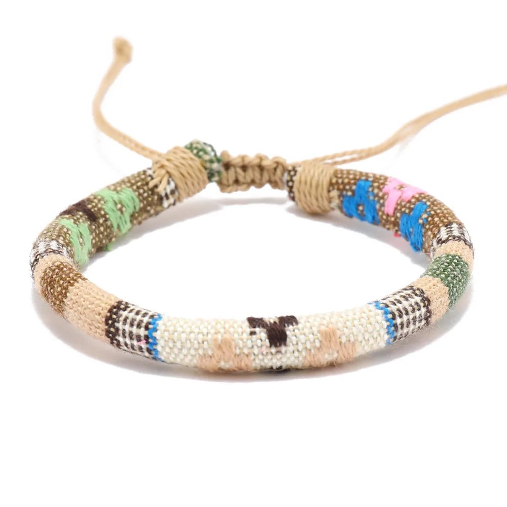 12Pcs Bohemian Surfer Beach Bracelet Set Men & Women Braided Boho Summer Bracelets Handmade Festival Jewelry Accessories - Quarter Circle AK Boutique