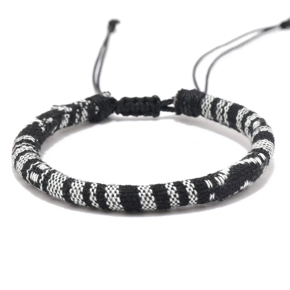 12Pcs Bohemian Surfer Beach Bracelet Set Men & Women Braided Boho Summer Bracelets Handmade Festival Jewelry Accessories - Quarter Circle AK Boutique