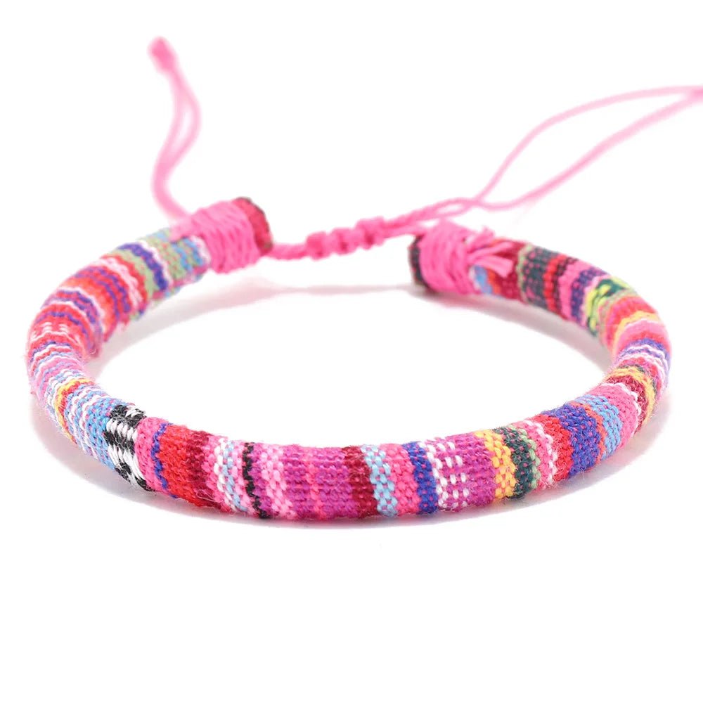 12Pcs Bohemian Surfer Beach Bracelet Set Men & Women Braided Boho Summer Bracelets Handmade Festival Jewelry Accessories - Quarter Circle AK Boutique