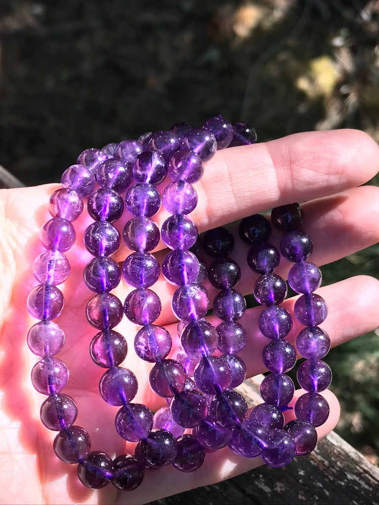 Amethyst 8 mm Bracelet for Spiritual Support, High Quality