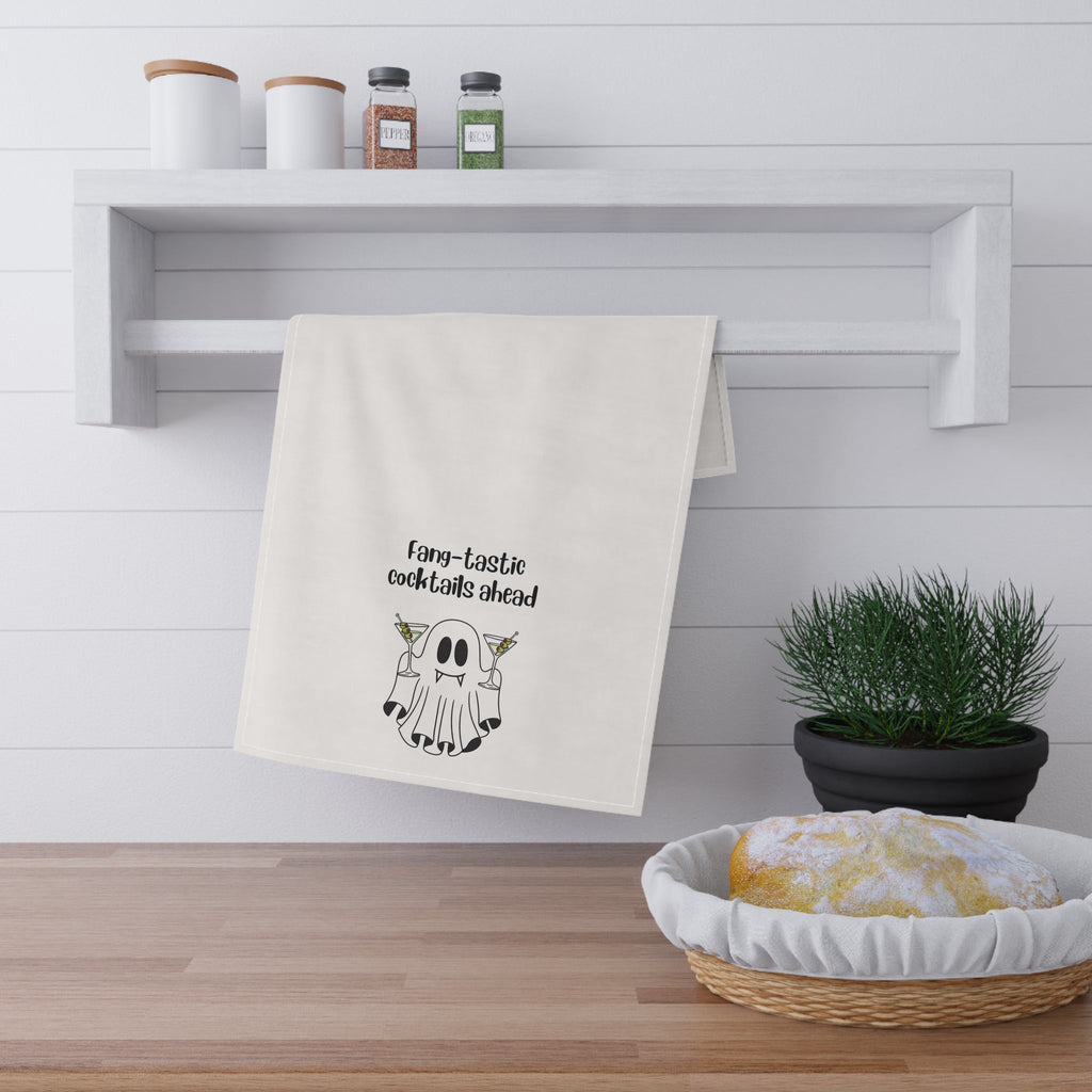 Spooky Ghost Tea Towels - Fang-tastic Cocktails Ahead, Halloween Kitchen Decor, Ghost Party Supplies, Unique Gift for Home, [...]