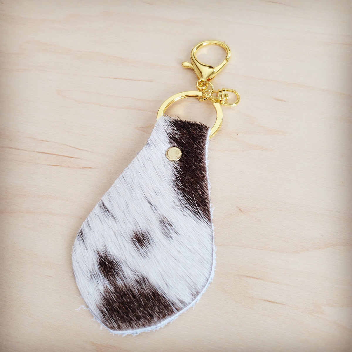 **Leather Keychain-Brindle Cowhide 702m