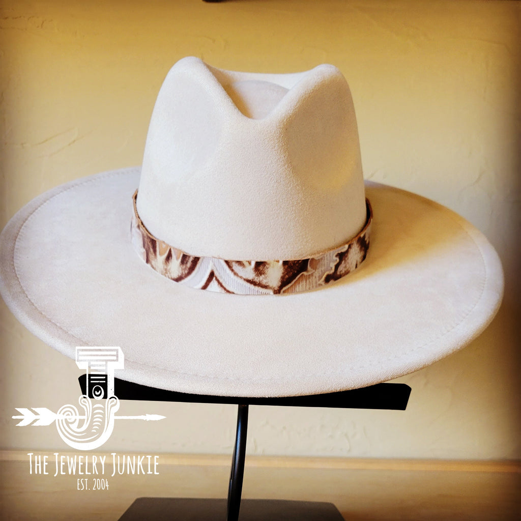 **Sienna Laredo Embossed Leather w/ Turq Slab Hat Band Only 950g