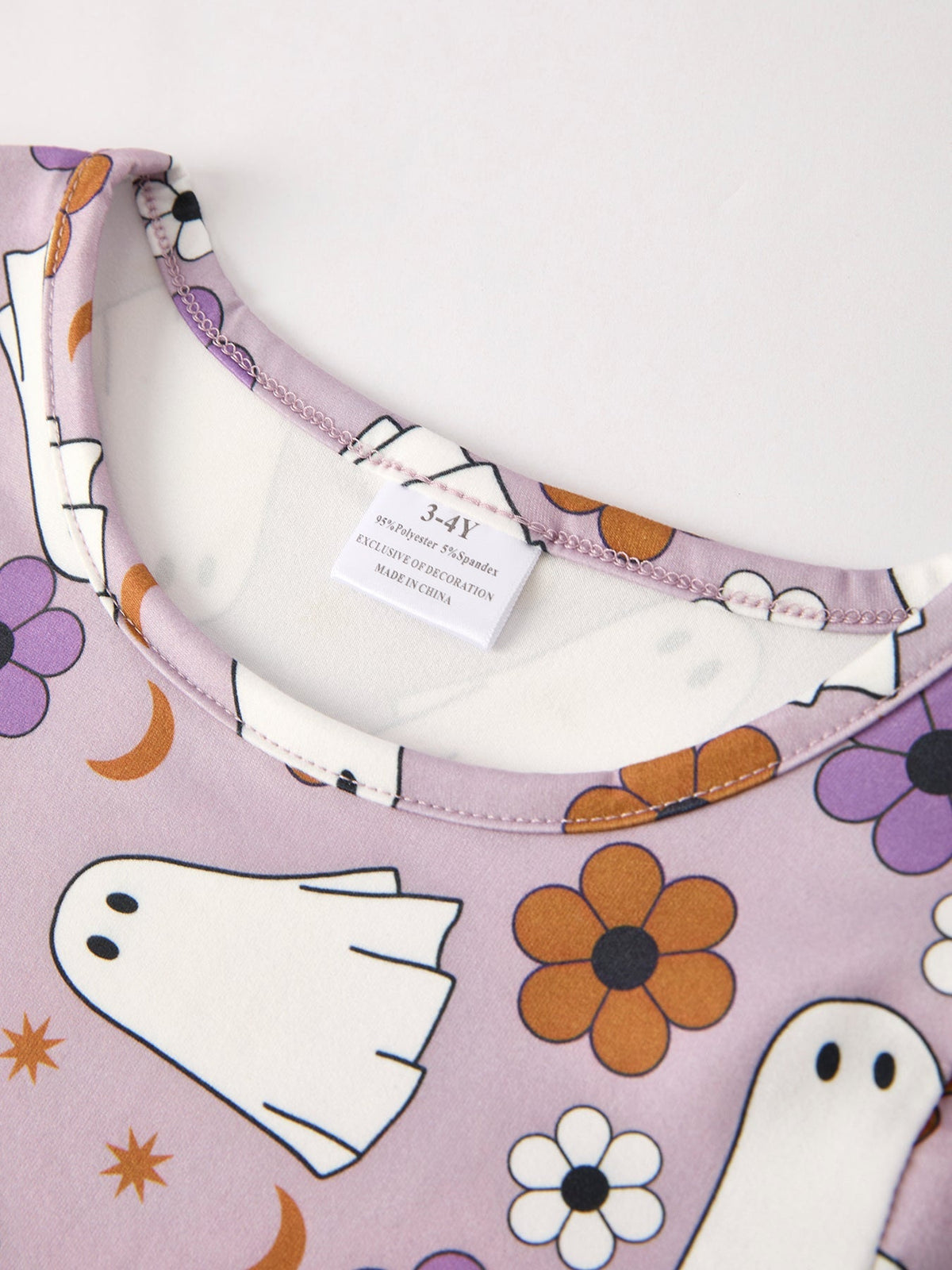 2 Piece Halloween Ghost Striped Girls Dress Set - Quarter Circle AK Boutique