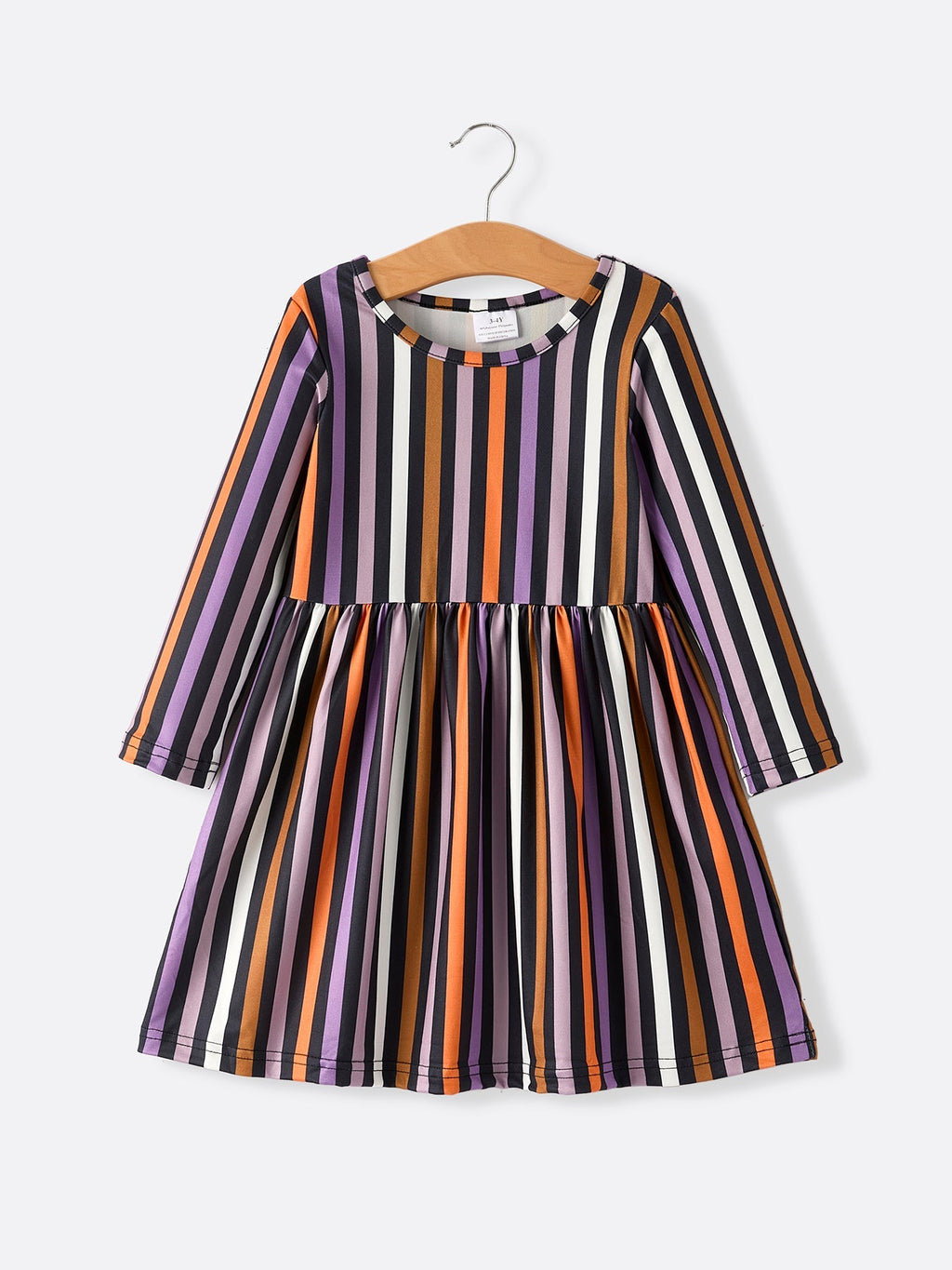 2 Piece Halloween Ghost Striped Girls Dress Set - Quarter Circle AK Boutique