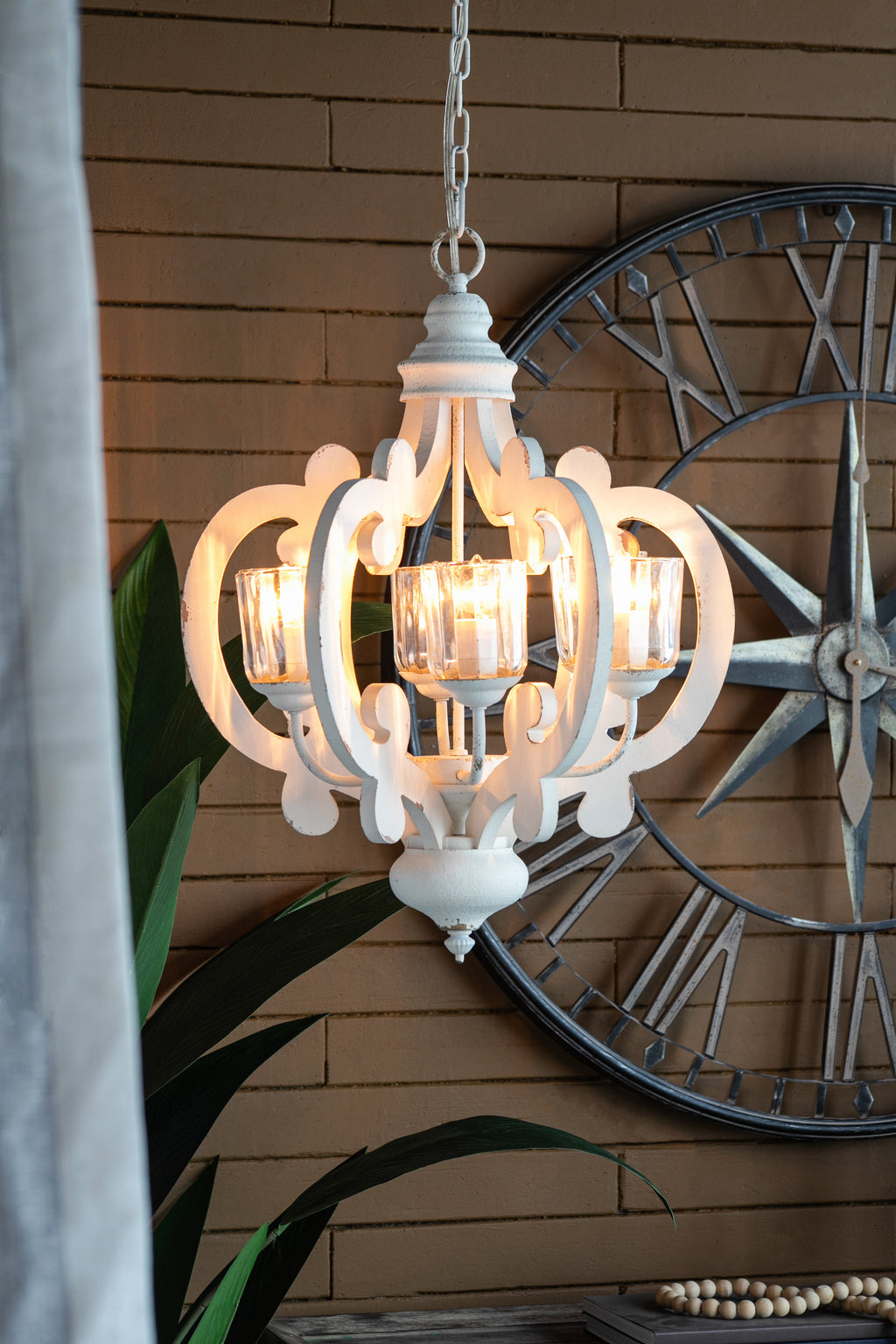 Farmhouse 6-Light Wood Chandelier Pendant Light Fixture