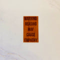 Wood Sticker | Reading causes empathy