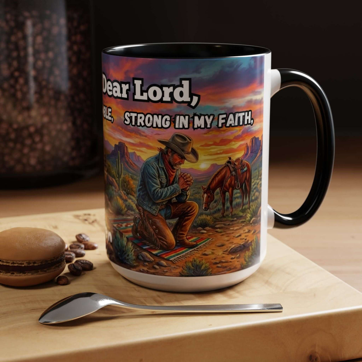 Cowboy Prayer Coffee Mug, Western Mugs, Religious Gifts, Cowboy Gifts