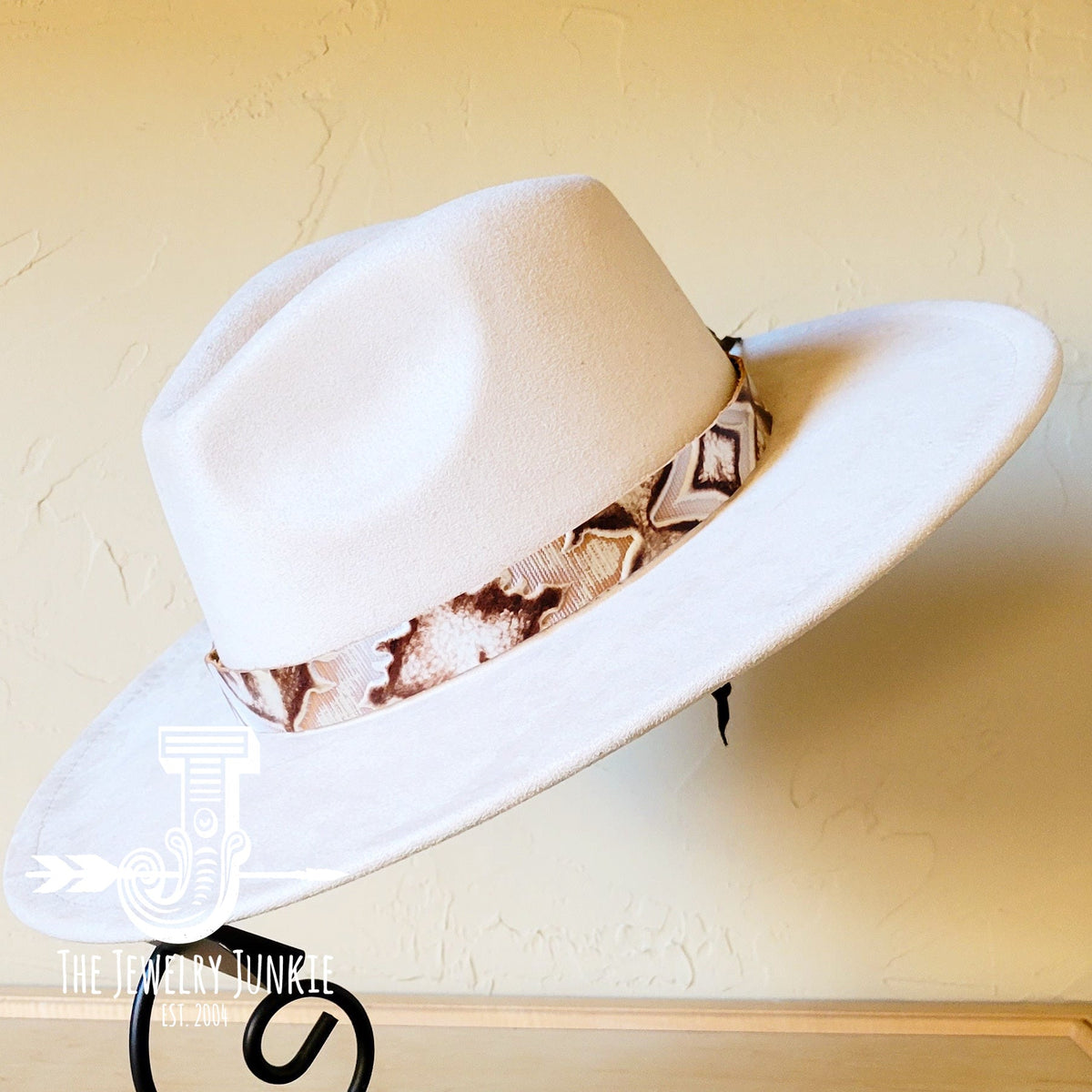 **Sienna Laredo Embossed Leather w/ Turq Slab Hat Band Only 950g