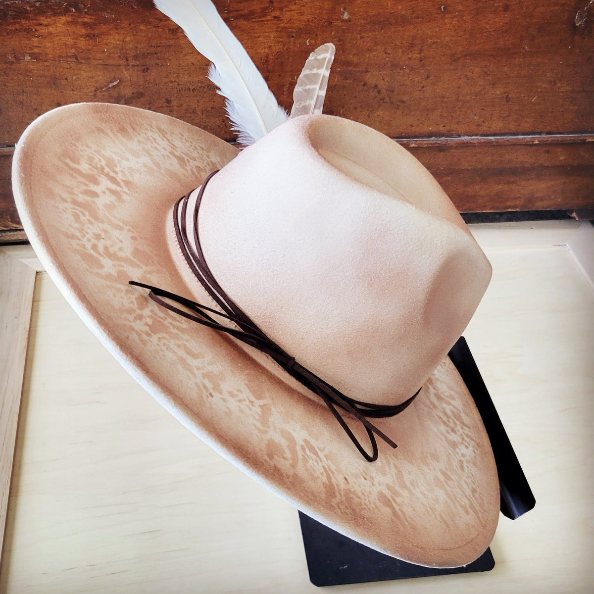 CUSTOM Hand-Painted Cowgirl Western Boho Hat A121*