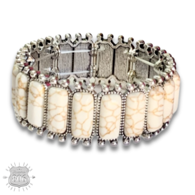 Western rectangle stone bracelet - LC