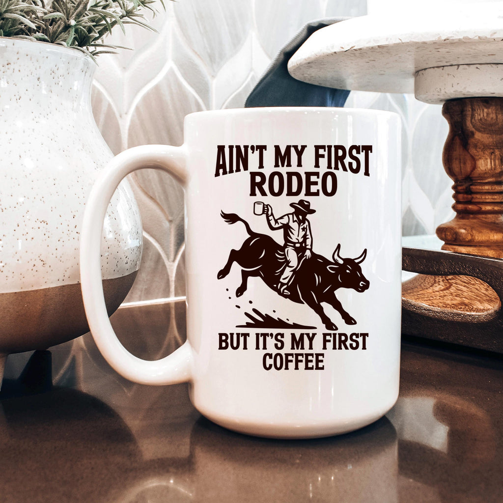 Cowboy Coffee Mug - Funny Western Ceramic Drinkware, Dishwasher Safe Gift