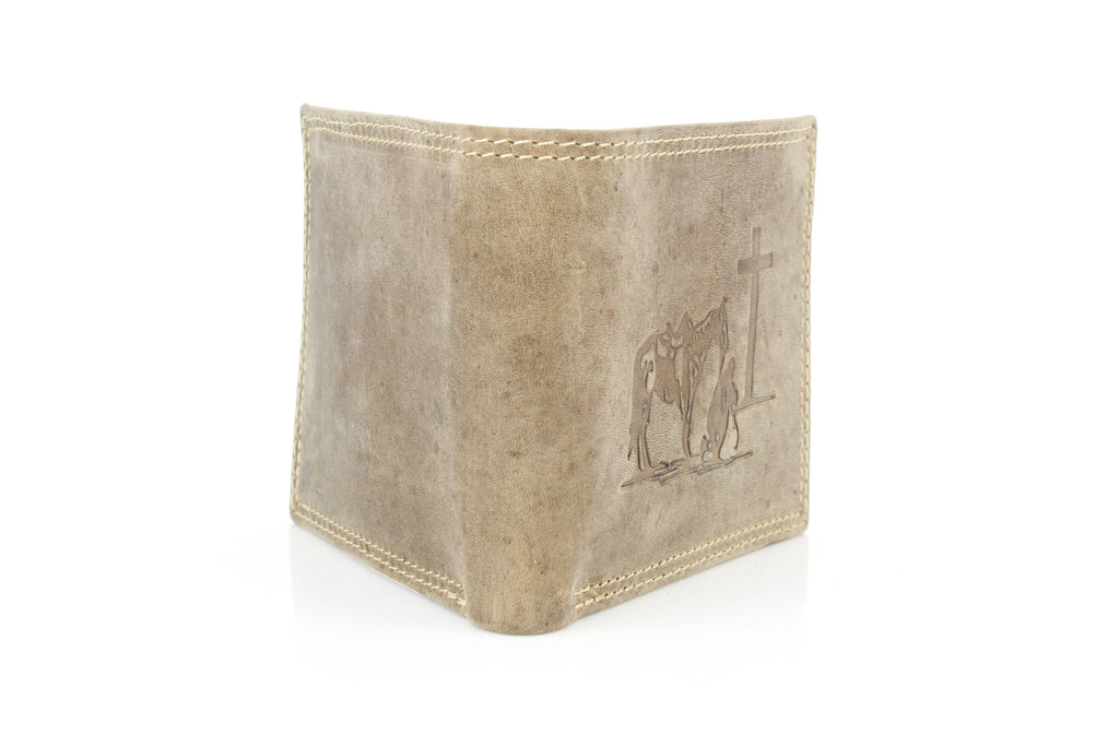 Praying Cowboy Leather Wallet | Branding Iron Western Wear