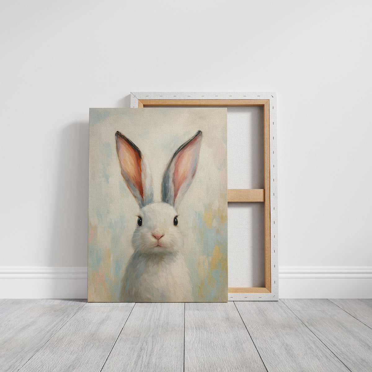 Bright Eyed Bunny in Soft Pastels