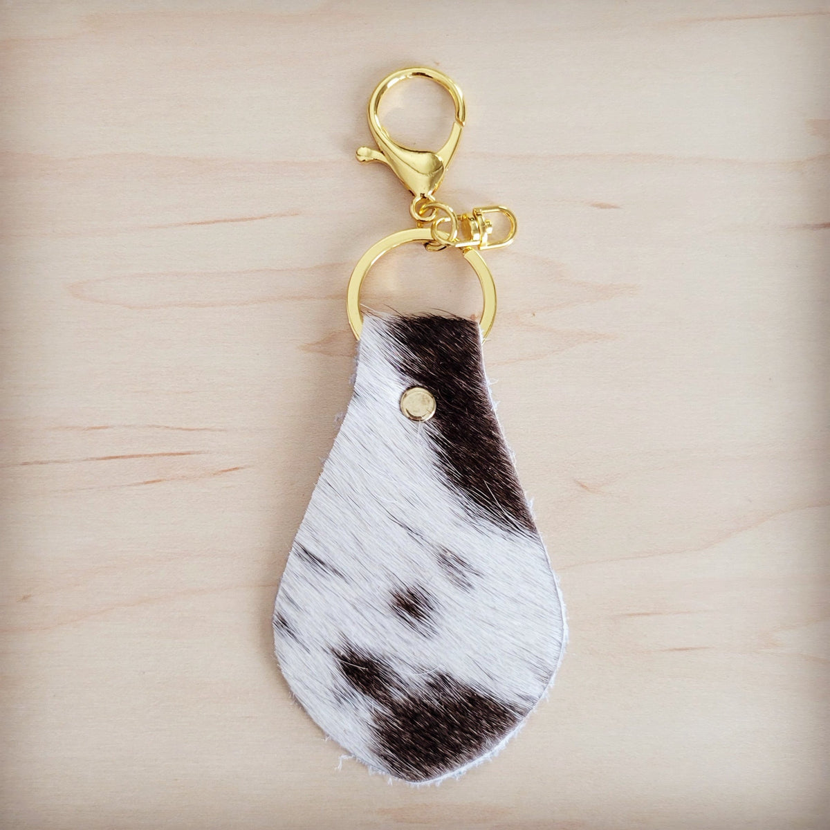 **Leather Keychain-Brindle Cowhide 702m