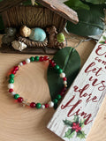 Christmas Cross Bead Bracelet Collection