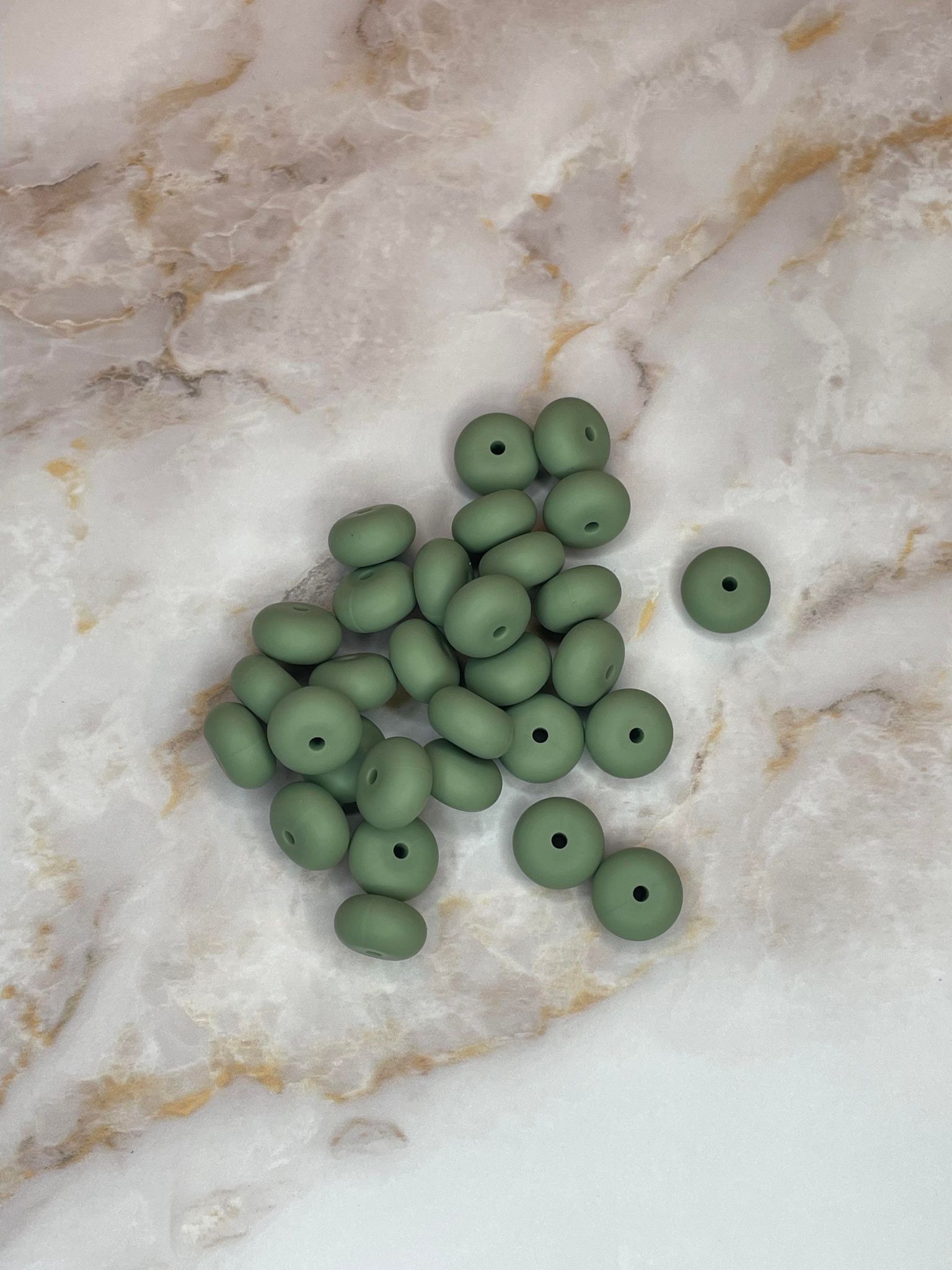 14MM ABACUS BEAD FRESH EUCALYPTUS #104 (10ct)