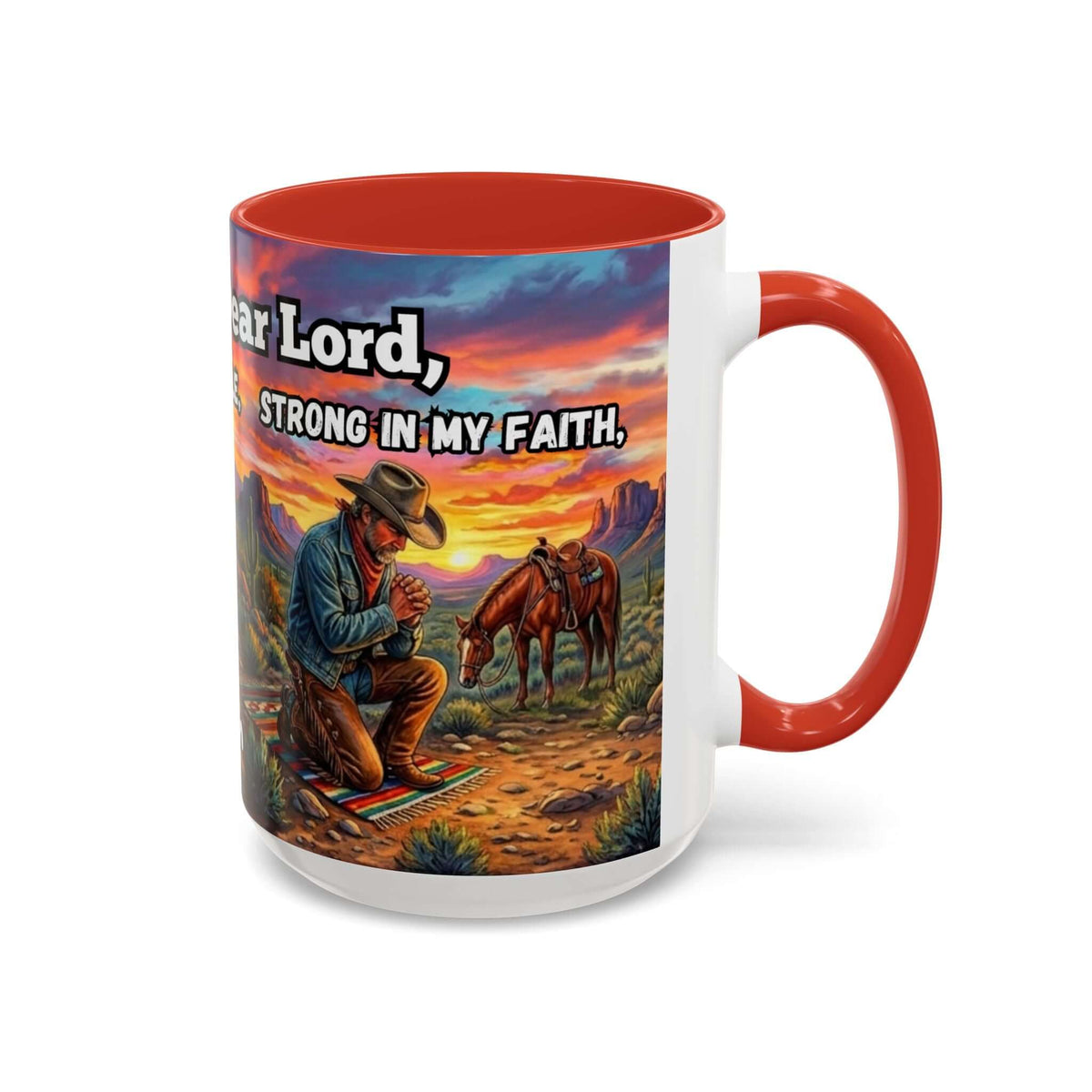 Cowboy Prayer Coffee Mug, Western Mugs, Religious Gifts, Cowboy Gifts
