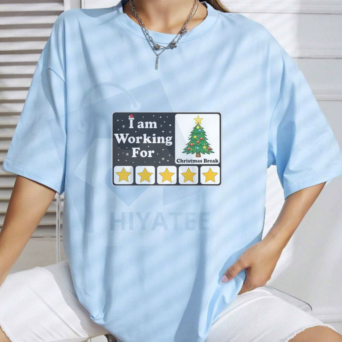 "I Am Working For Christmas Break" Shirt – Holiday Cheer Funny Statement Tee