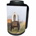3dRose Danita Delimont - Western - Washington, Whitman Mission. Wagon along a foggu Oregon Trail. - Can Cooler Bottle Wrap (cc_279624) - Quarter Circle AK Boutique