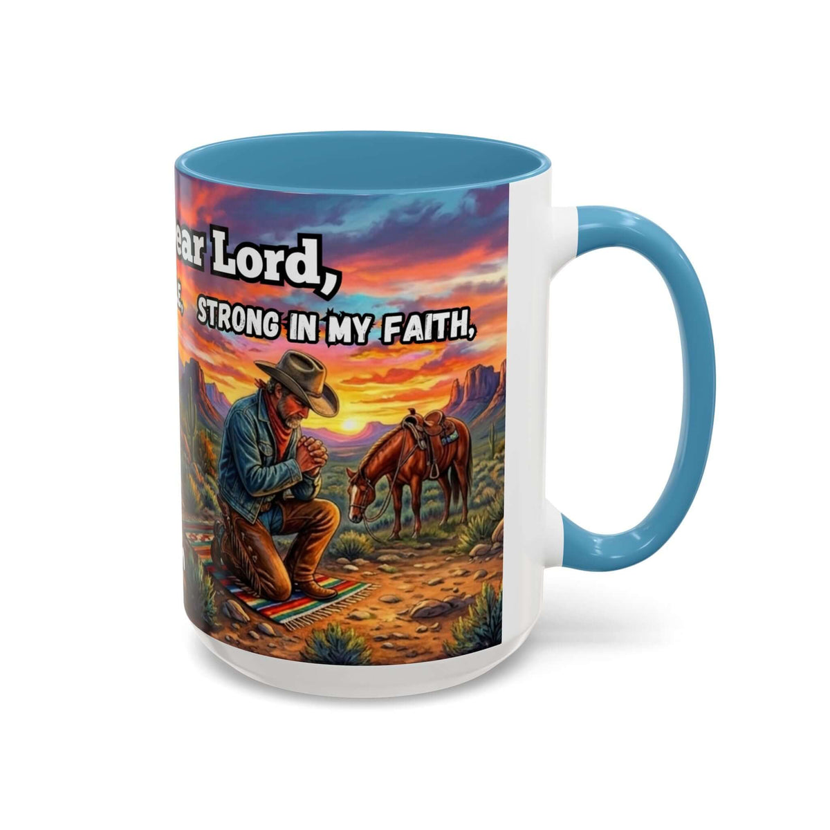 Cowboy Prayer Coffee Mug, Western Mugs, Religious Gifts, Cowboy Gifts