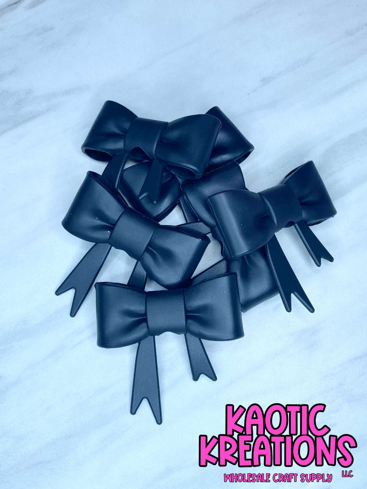 D45 BEADABLE JUMBO SILICONE BOW SOLID BLACK (1ct)