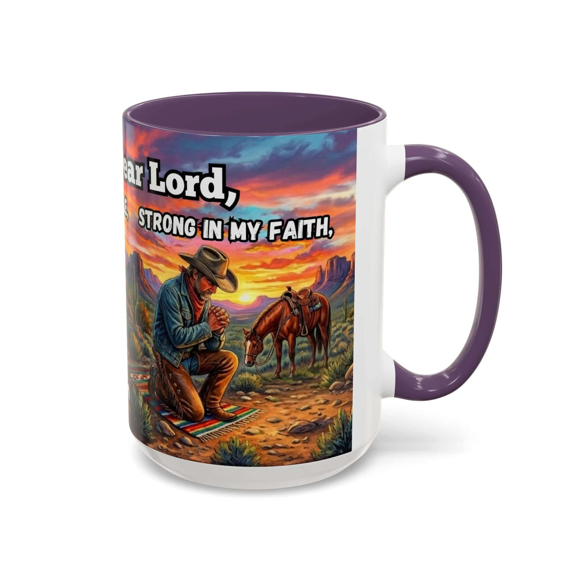 Cowboy Prayer Coffee Mug, Western Mugs, Religious Gifts, Cowboy Gifts