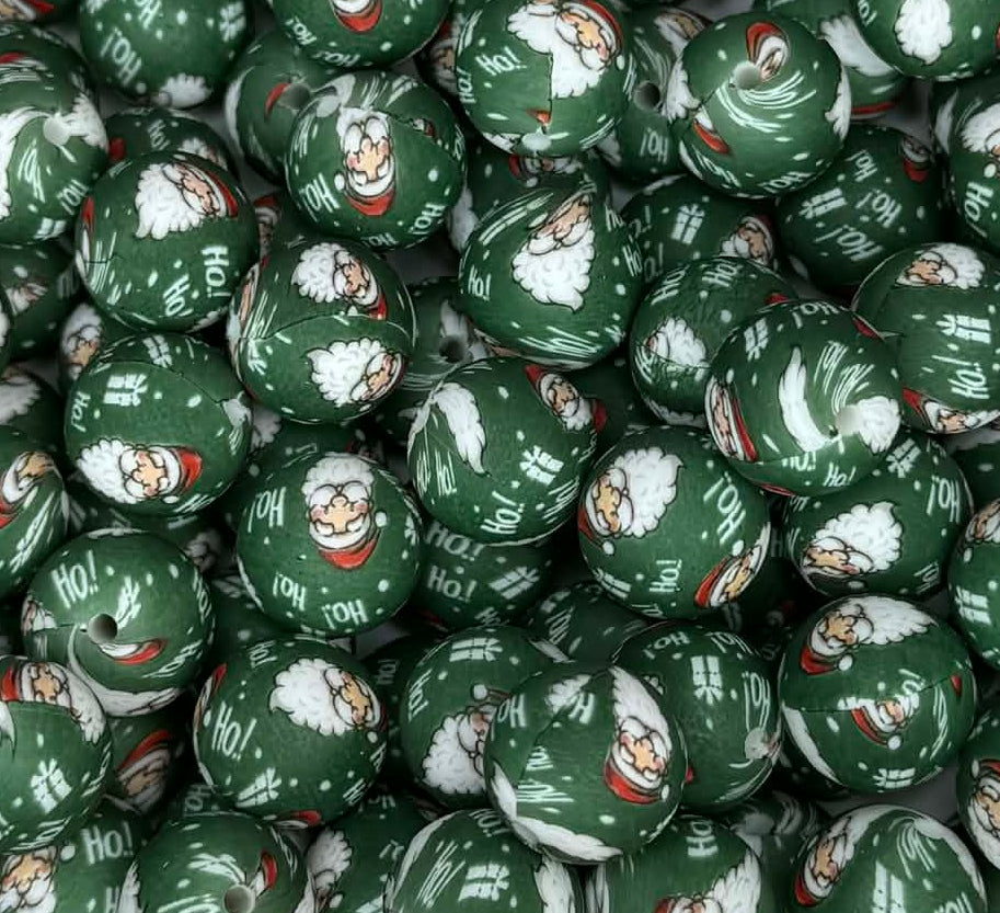 P715 GREEN SANTA 15MM PRINT (10ct)