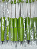 BEADABLE PLASTIC PEN GLITTER GREEN B24 (1ct)