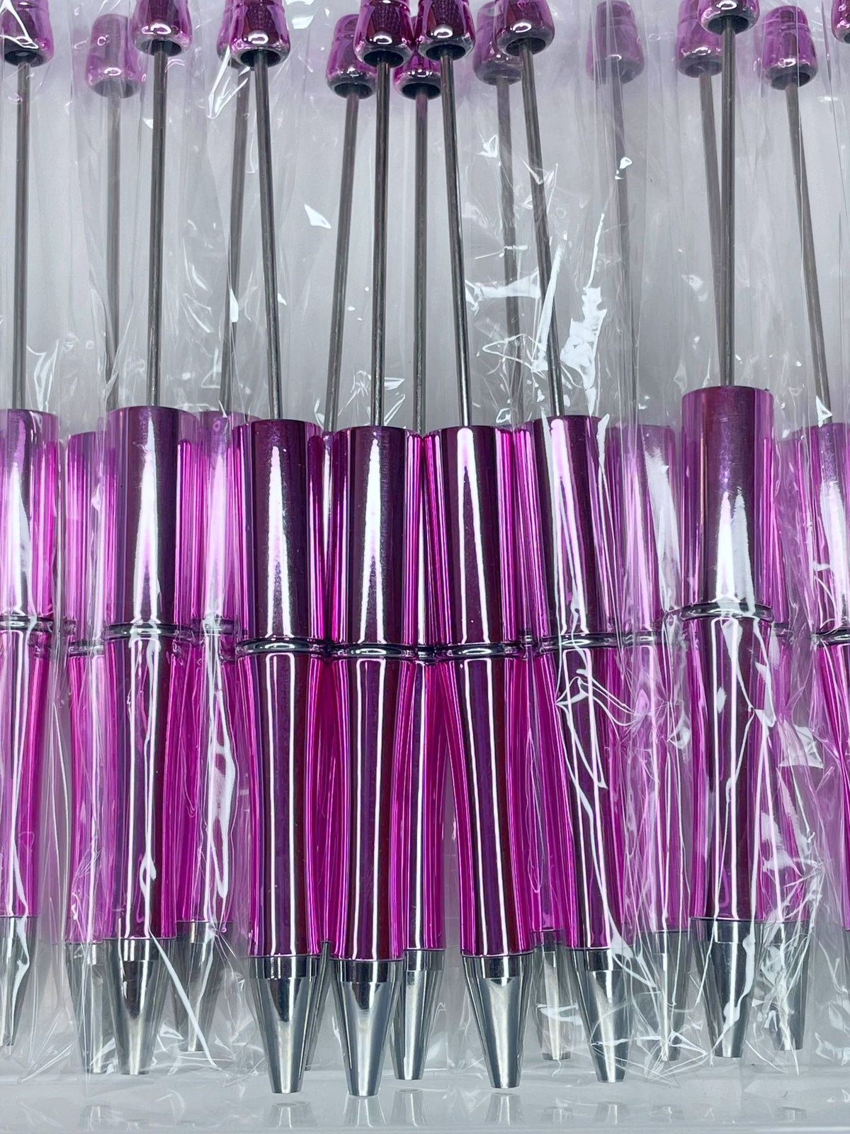 BEADABLE PLASTIC PEN CHROME DARK PINK B40 (1ct)