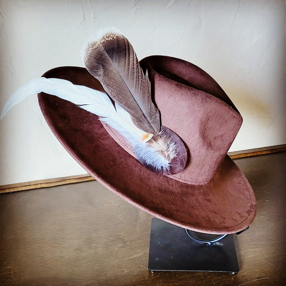 **Turkey & Long White Feather Hat Band (Band Only) 983q