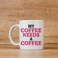 Funny Coffee Mug | Coffee Addict Gift - Glitter Style Ceramic Cup, Dishwasher Safe