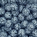 P678 BLACK/WHITE AZTEC 15MM PRINT (10ct)
