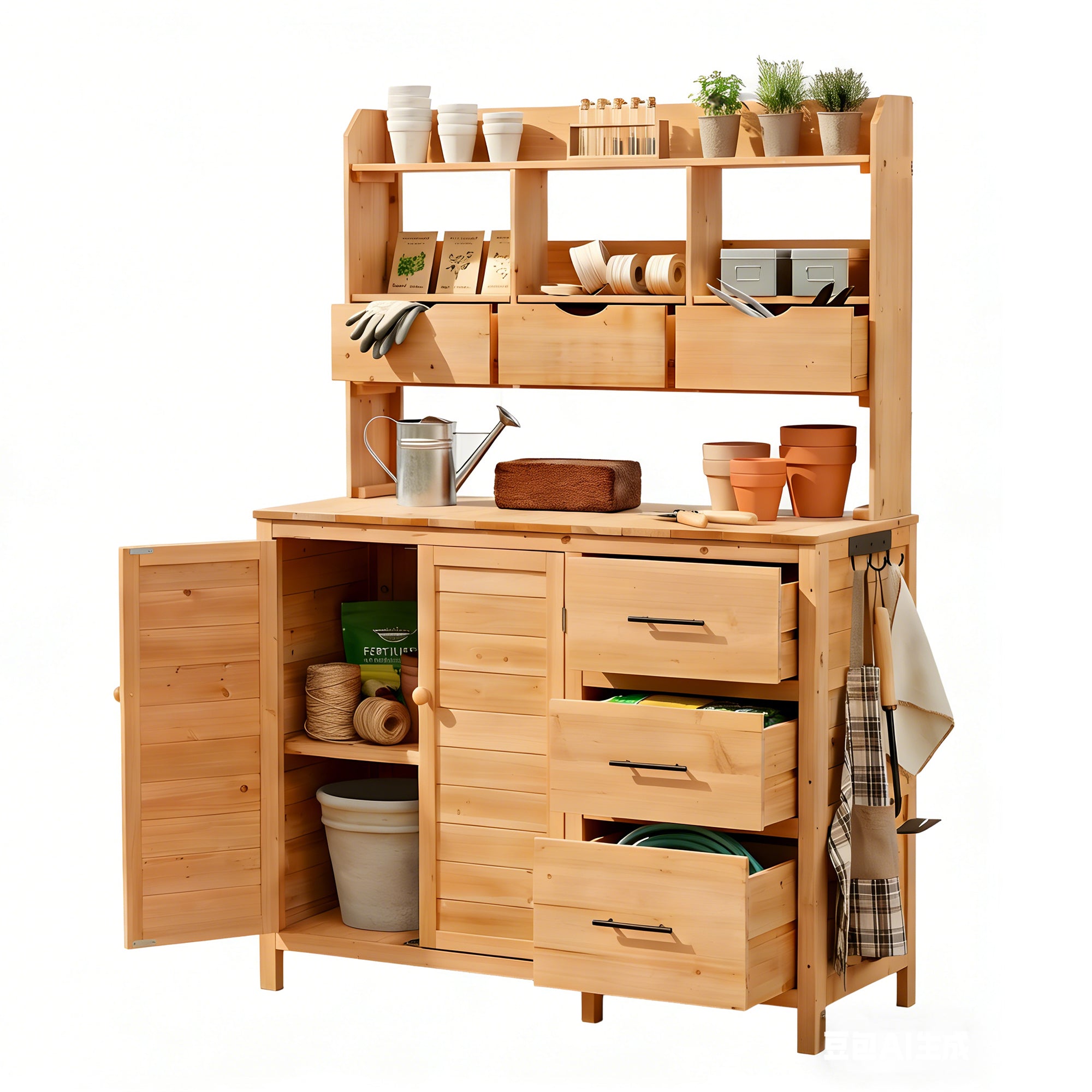 TOPMAX Farmhouse Patio Potting Bench