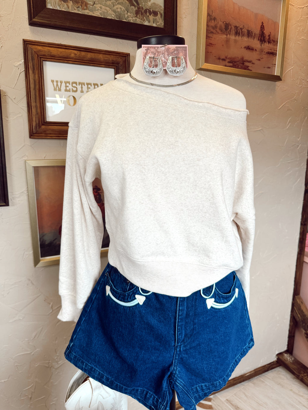 The Oden Top in Beige