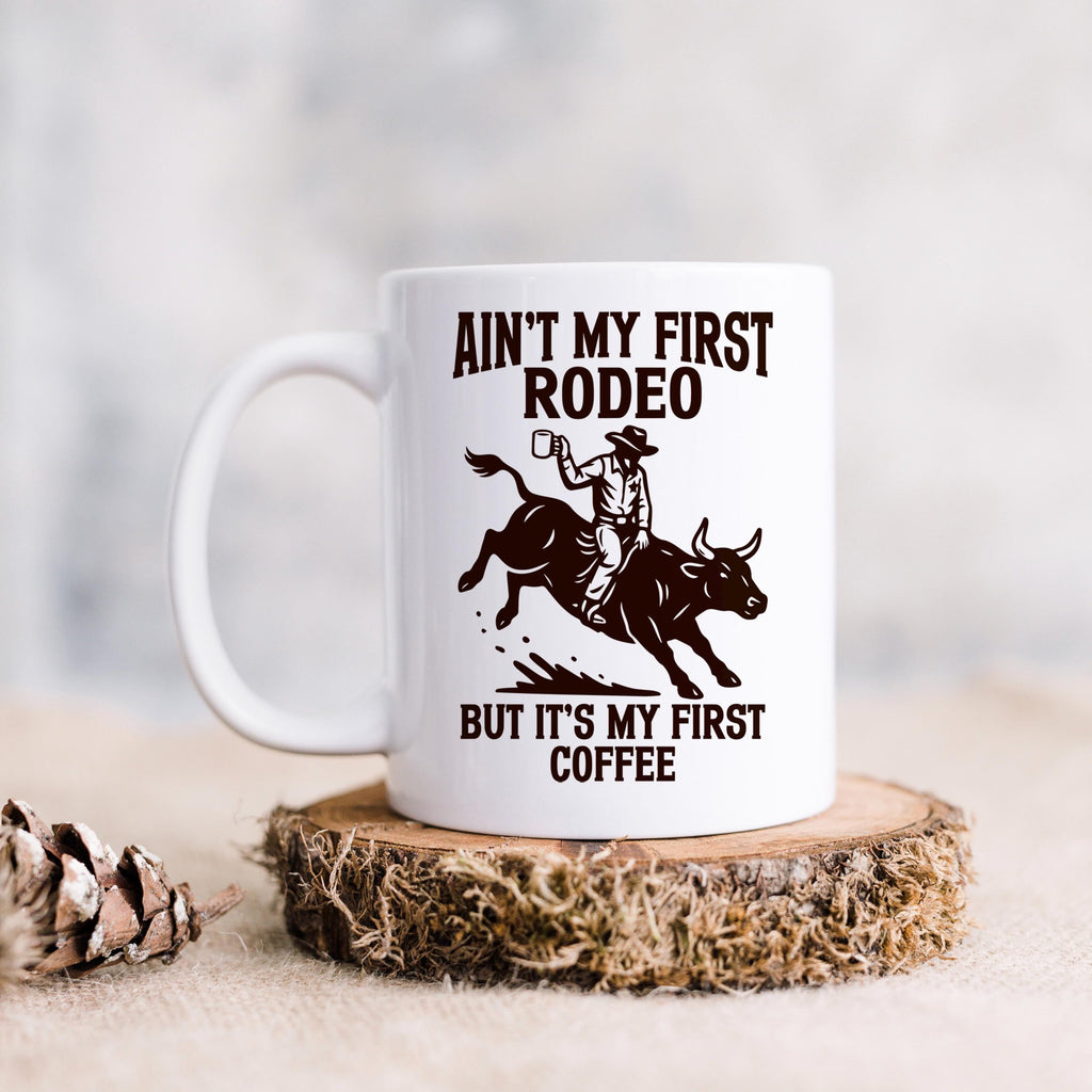 Cowboy Coffee Mug - Funny Western Ceramic Drinkware, Dishwasher Safe Gift