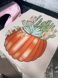 Pumpkin pot with cactus tee or sweatshirt