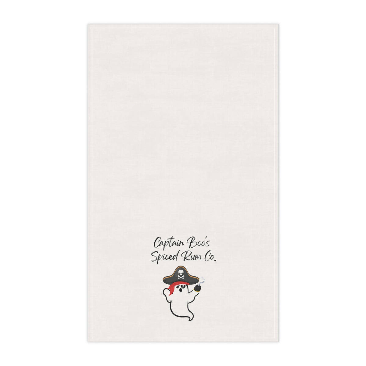 "Captain Boo's Spiced Rum Co" Pirate Ghost Tea Towels, Funny Kitchen Decor, Halloween Gift, Nautical Home Accent, Gift for Rum Lovers