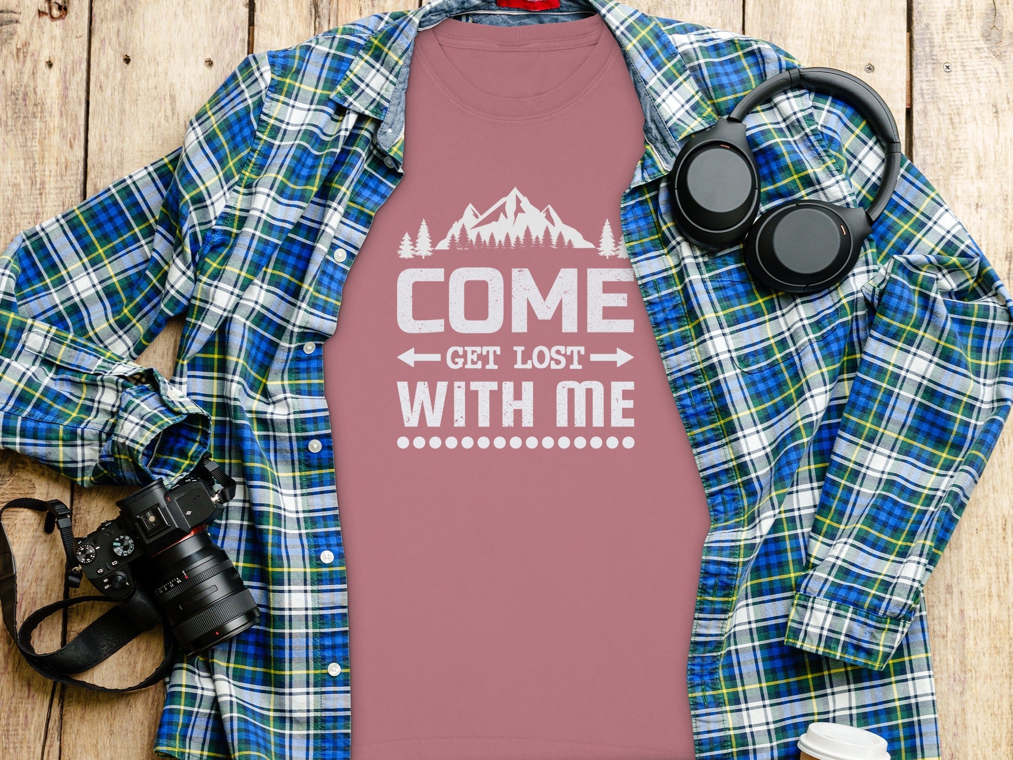 Come Get Lost With Me Outdoorsy Trip Design Long Sleeve T-Shirt